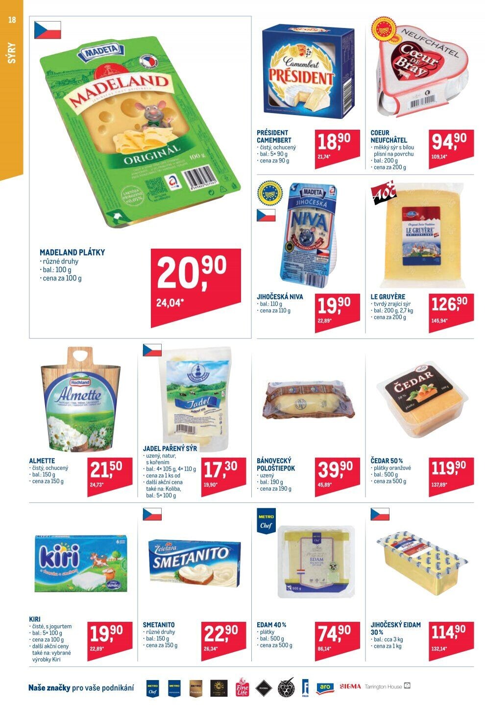 Sýr Cheddar 50 Agricol v akci Makro od 2.2.2022