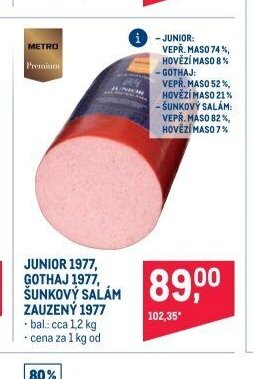 JUNIOR 1977, GOTHAJ 1977, ŠUNKOVÝ SALÁM ZAUZENÝ 1977
