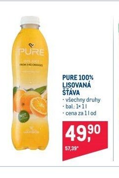 Pure 100% lisovaná šťáva