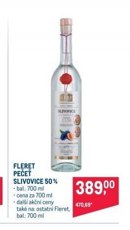 FLERET PEČEŤ SLIVOVICE 50%