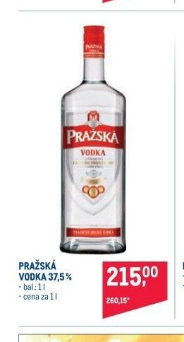PRAŽSKÁ VODKA 37,5%