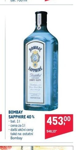 BOMBAY SAPPHIRE 40%