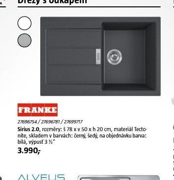 Dřez FRANKE Sirius 2.0