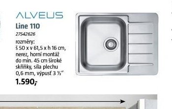 Dřez ALVEUS Line 110