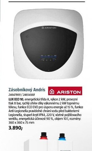 Tlakový elektrický ohřívač ARISTON Andris LUX ECO 10