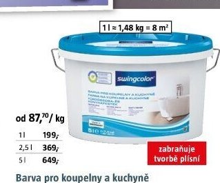 Barva pro koupelny a kuchyně