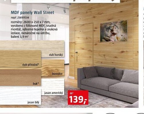 MDF panely Wall Street