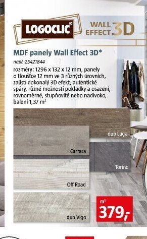 MDF panely Wall Effect 3D