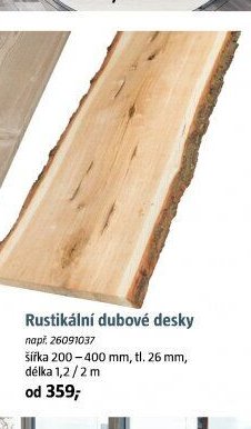 Rustikální dubové desky