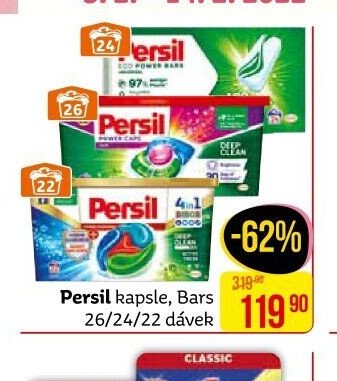 Persil kapsle, Bars 26/24/22 dávek