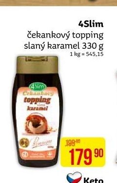 4Slim čekankový topping slaný karamel 330 g