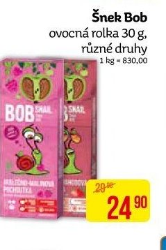 Šnek Bob ovocná rolka 30 g, různé druhy