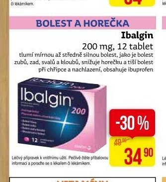 Ibalgin 200 mg, 12 tablet