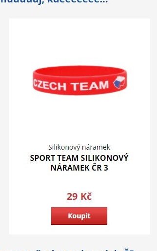 SPORT TEAM SILIKONOVÝ NÁRAMEK ČR 3