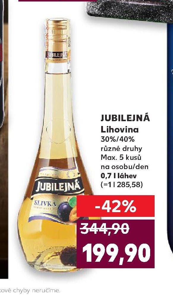 JUBILEJNÁ Lihovina