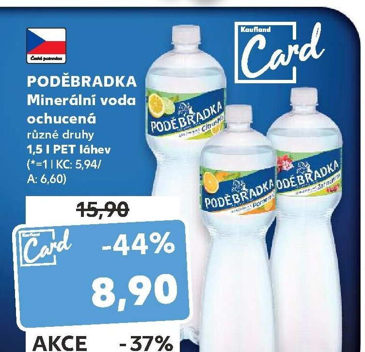 Poděbradka Minerální voda ochucená