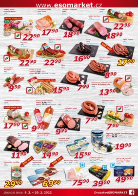 akční leták ESO MARKET 9.2.2022-20.2.2022