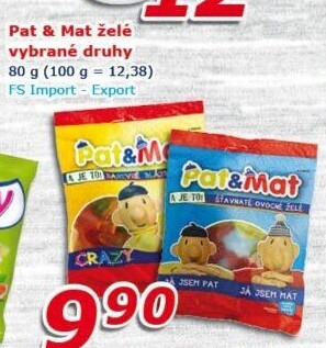 Bonbony želé ovocné Pat a Mat