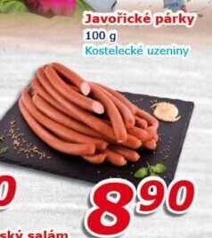 Párky javořické Kostelecké uzeniny
