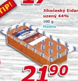 Sýr Eidam uzený 44% Jihočeský Madeta