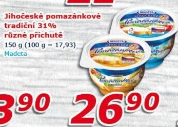 Tradiční pomazánkové Jihočeské Madeta