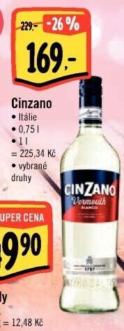 Aperitivy Cinzano