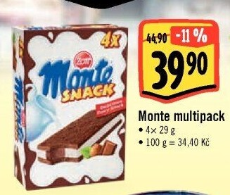 Dezert mléčný Monte Snack Zott