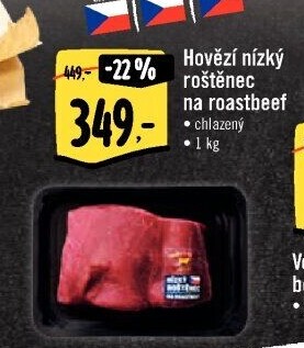 Hovězí nízký roštěnec roastbeef Albert