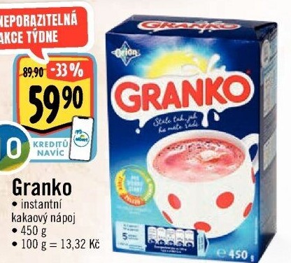 Instantní kakao Granko