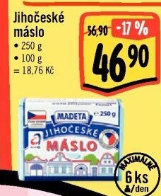 Máslo Jihočeské Madeta