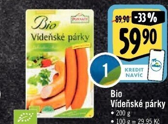 Párky vídeňské bio Ponnath