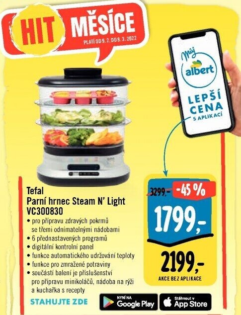 Parní hrnec Tefal Steam N’ Light VC300830