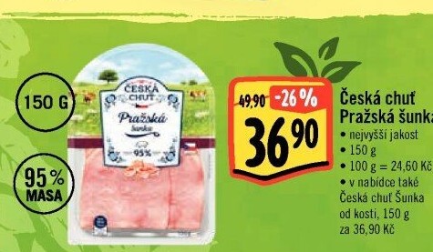 Šunka pražská nejvyšší jakosti Česká chuť