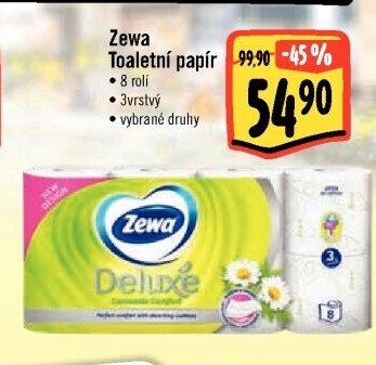 Toaletní papír 3vrstvý Deluxe Zewa