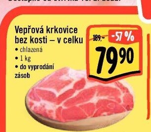 Vepřová krkovice bez kosti