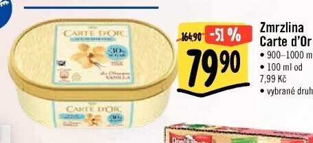 Zmrzlina ve vaničce Carte D'