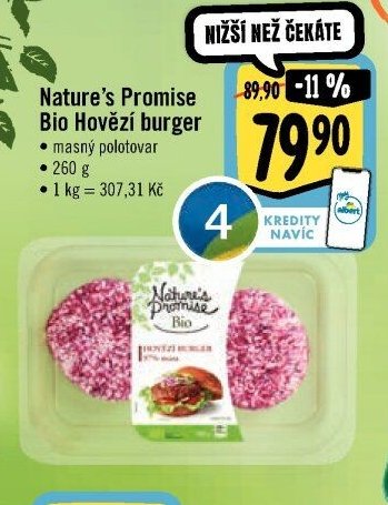 Nature's Promise Bio Hovězí burger