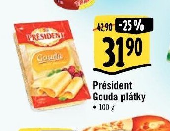 Président Gouda plátky