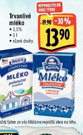 Trvanlivé mléko