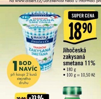 Jihočeská zakysaná smetana 11%