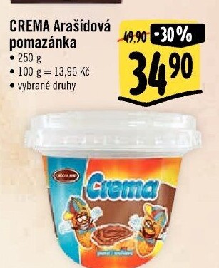 Arašídová pomazánka Crema Chocoland