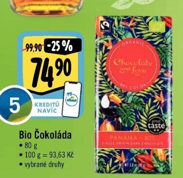 Čokoláda bio Chocolate &amp