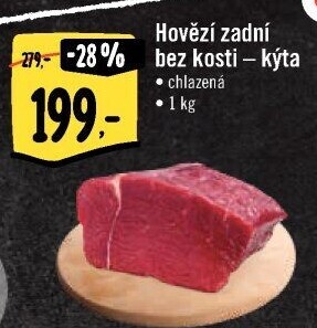 Hovězí kýta zadní bez kosti