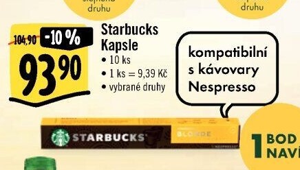 Kapsle Nespresso Starbucks