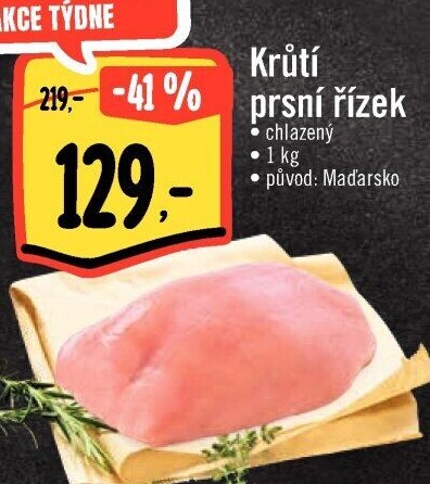 Krůtí prsní řízky