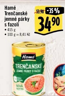 Párky trenčanské Hamé - konzerva