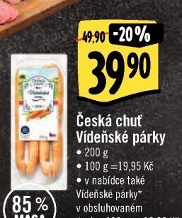 Párky vídeňské Česká chuť