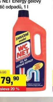 WC NET Energy gelový čistič odpadů, 1 l