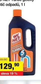WC NET Turbo gelový čistič odpadů, 1 l