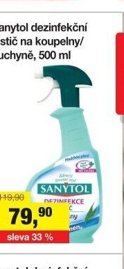Sanytol dezinfekční čistič na koupelny/kuchyně, 500 ml